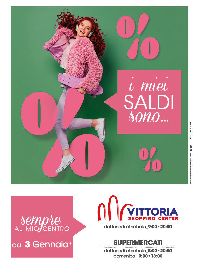 Al Centro Commerciale Vittoria arrivano i saldi