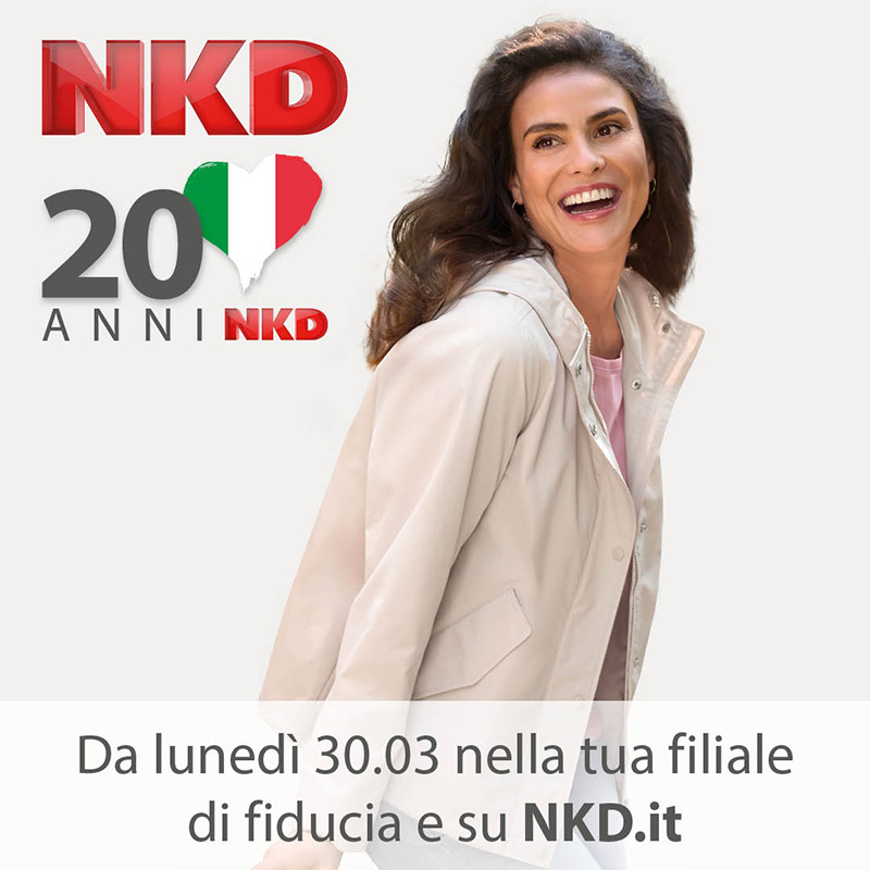 NKD celebra 20 anni con promo e novità speciali in negozio dal 30 marzo.